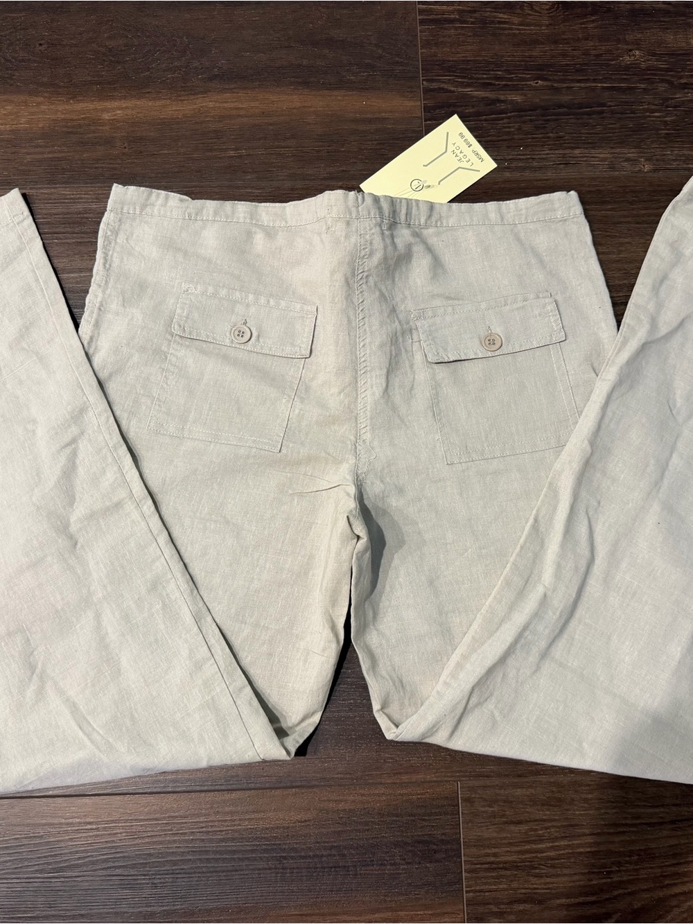 Linen-Blend Drawstring Pants - Picture 8 of 9